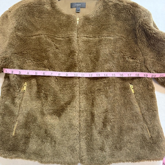 J. Crew | Plush Fleece Teddy Winter Coat Heather Olive, medium ***NEW with tags - Picture 6 of 12